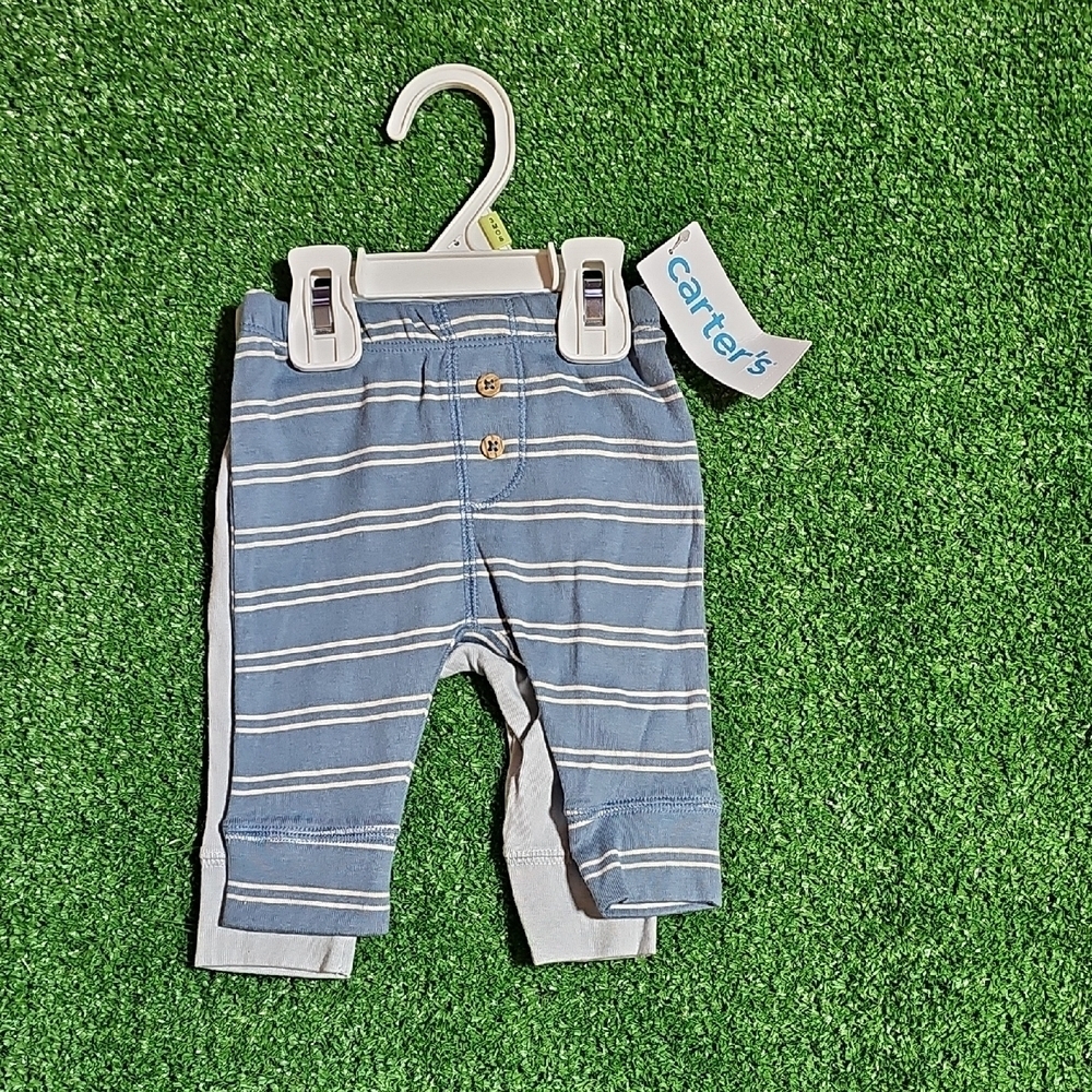 Carter's Blue and White Striped Baby Pants